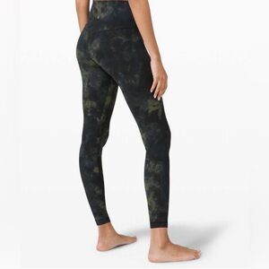 lululemon athletica Black and Green Leggings